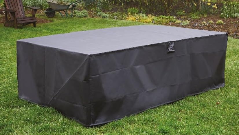 Garden Store Direct Rattan Garden Furniture, 4 Piece Patio Set Table Chairs - Grey/Grey, Black/Cream or Brown/Brown (Protective Cover)