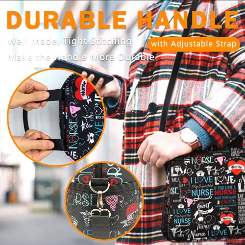 Nurse Lunch Bag Insulated Lunch Box Small Lunch Tote Bags with Water Bottle Holder, Adjustable & Removable Shoulder Strap Lunch Box for Women Men - Image 5