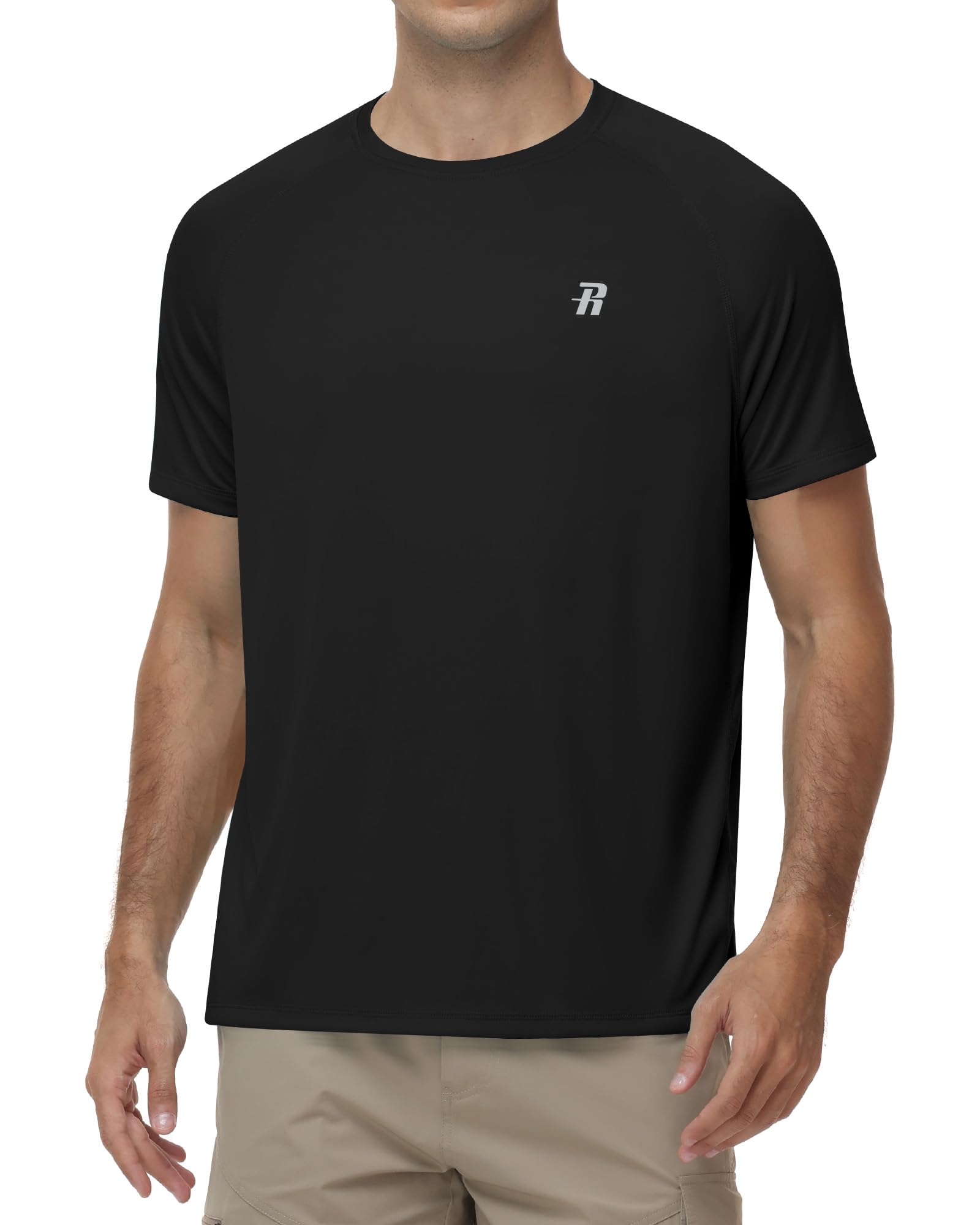 Runhit UV Shirt Herren Kurzarm, Schwimmshirt mit UPF 50+ Sonnenschutz, Schnelltrocknendes Rashguard Atmungsaktives Badeshirt für Wassersport, Surfen und Outdoor