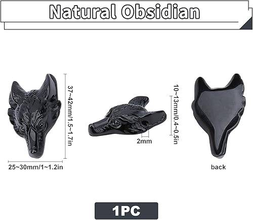 Miniatura 9 de SUNNYCLUE Dijes de cabeza de lobo, colgantes de piedra natural de ojo de tigre, estatua de lobos, figura de piedras preciosas talladas a mano,