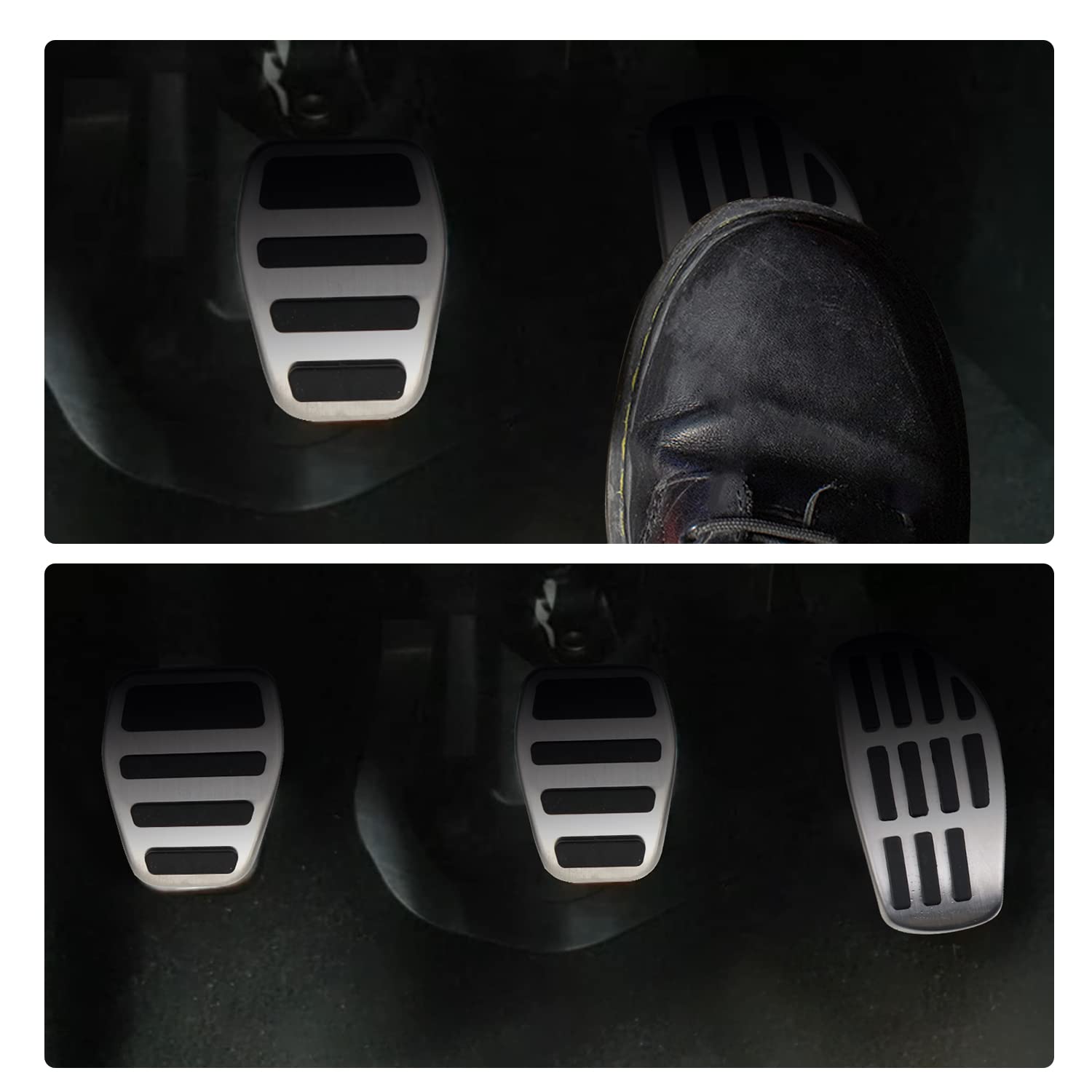 Couvre-Pédales Antidérapants Pour Renault Clio 5 / Captur 2 / Arkana Etc. Et Dacia Duster - Manuel Only - Alliage Aluminium