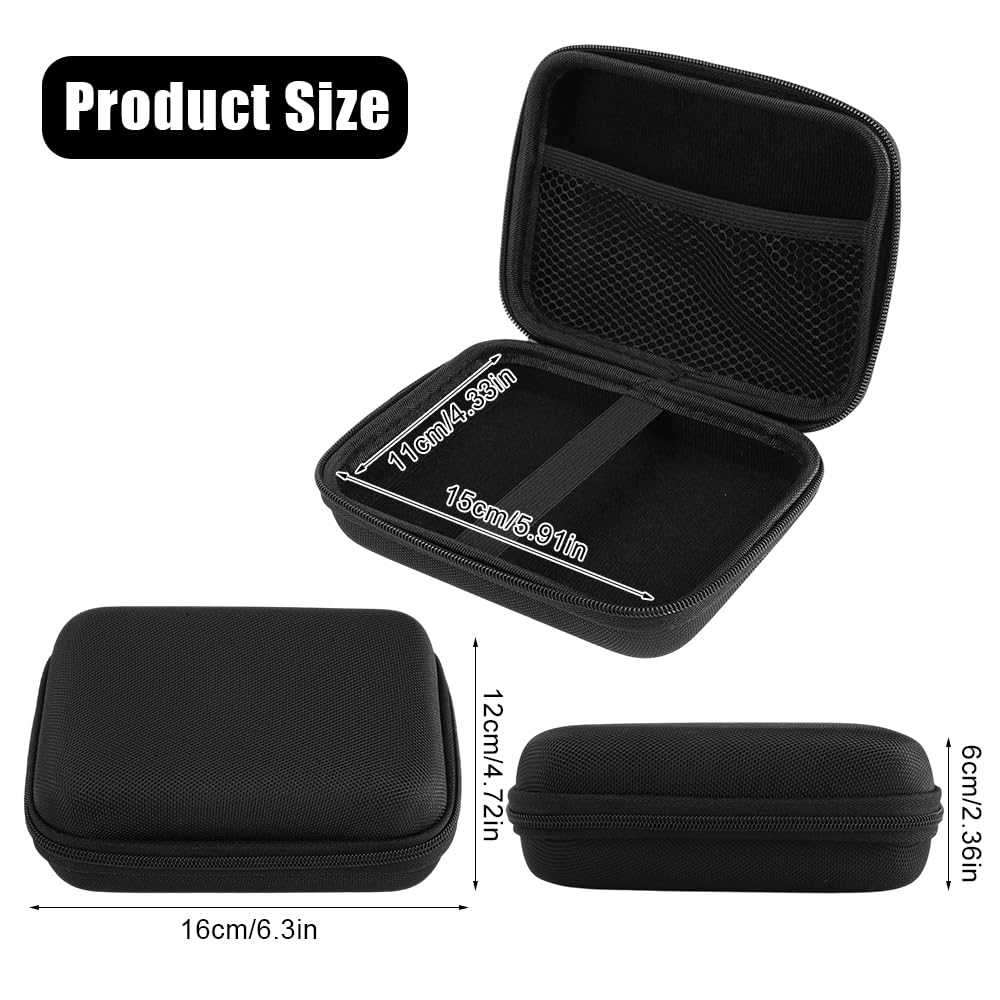 Rigid Tech Pouch Étui Rigide Imperméable pour Câble USB Chargeur 16x12x6 cm Noir