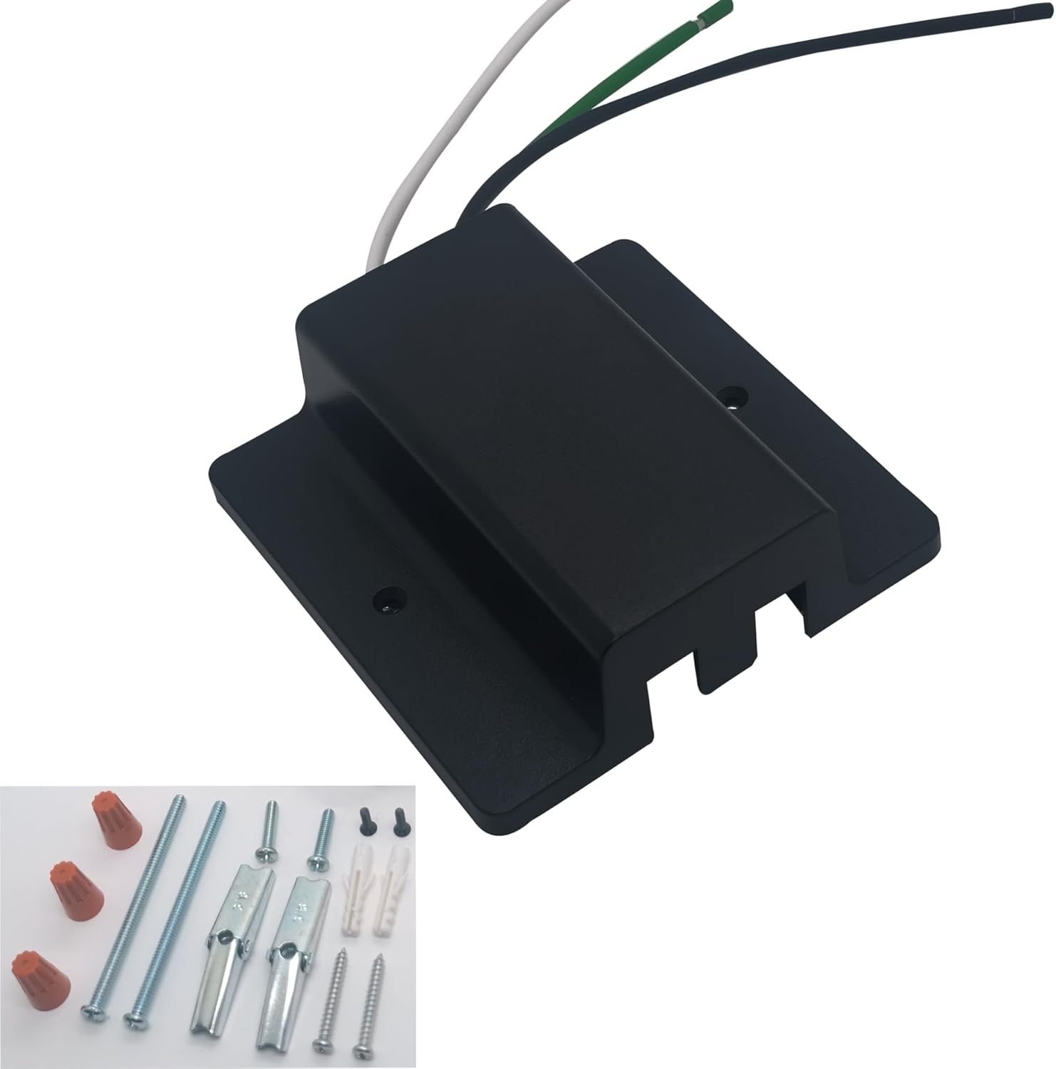 H Track Floating Canopy Connector for Single Circuit H Type Track Rail, 3 Wire Track Lighting Fixtures Accessories ﻿ (Black)