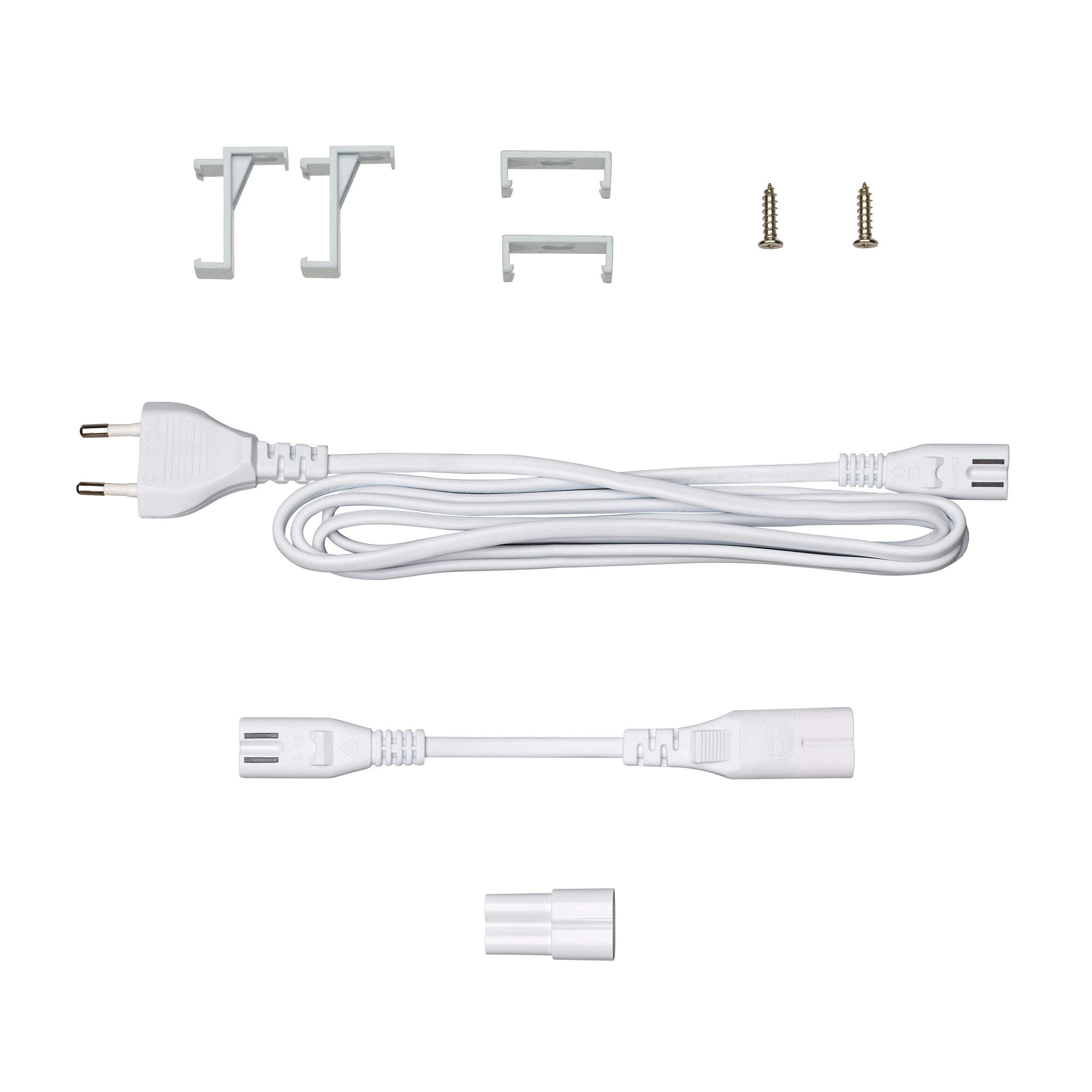 Oktaplex lighting Lampa podszafkowa LED do kuchni, 18 W, 1620 lm, ciepła biel, 3000 K, lampa pod szafkę kuchenną z przełącznikiem z możliwością rozszerzenia | długość: 114 cm
