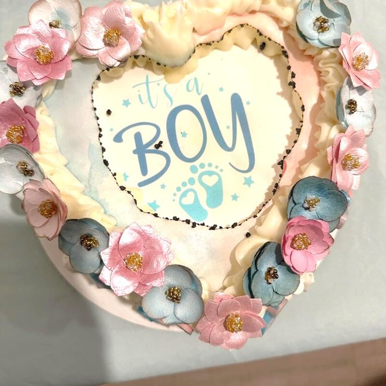 Amazon.com: Burn away cake, gender reveal edible images cake