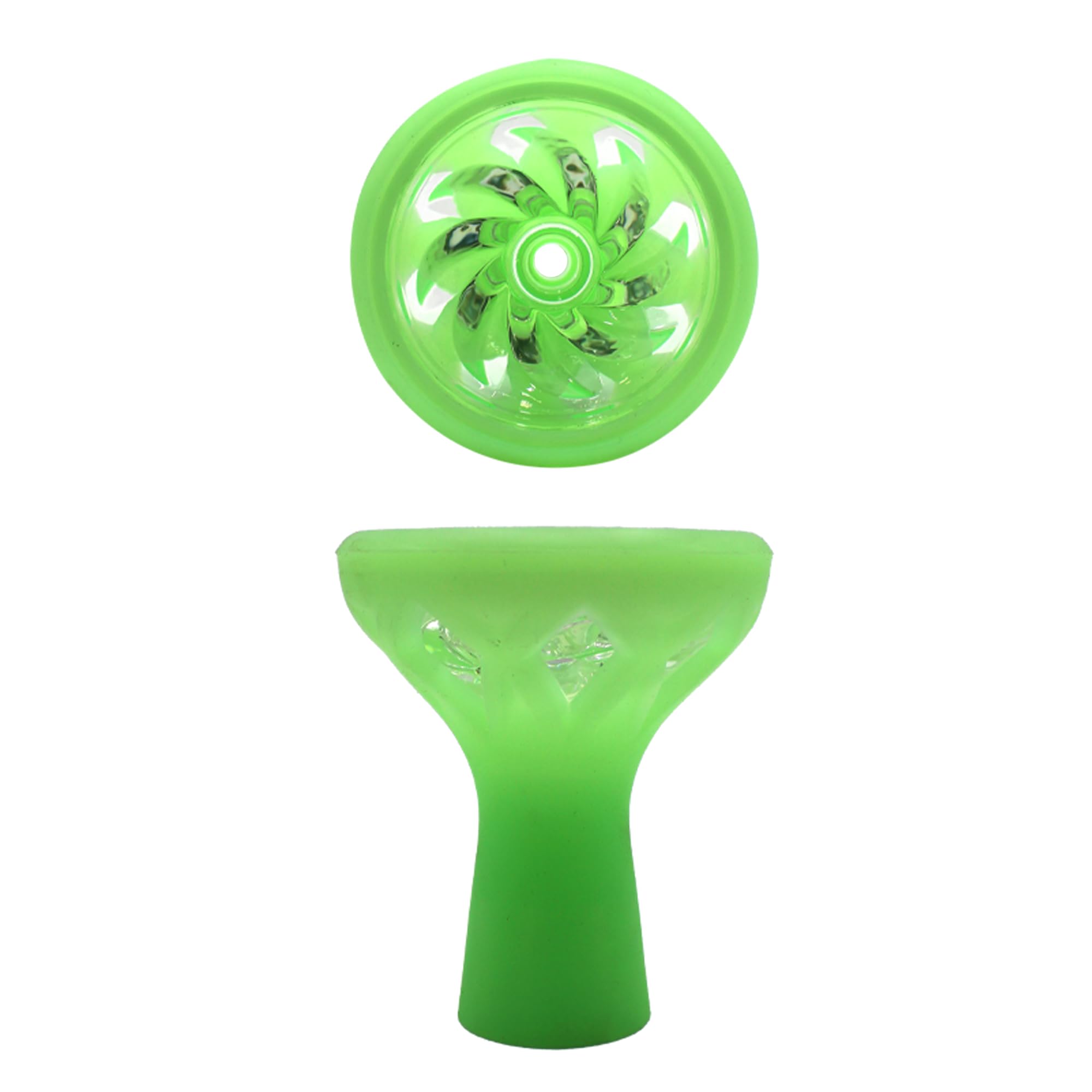 Neon Hookah Bowl Silicone Multi-Color Green