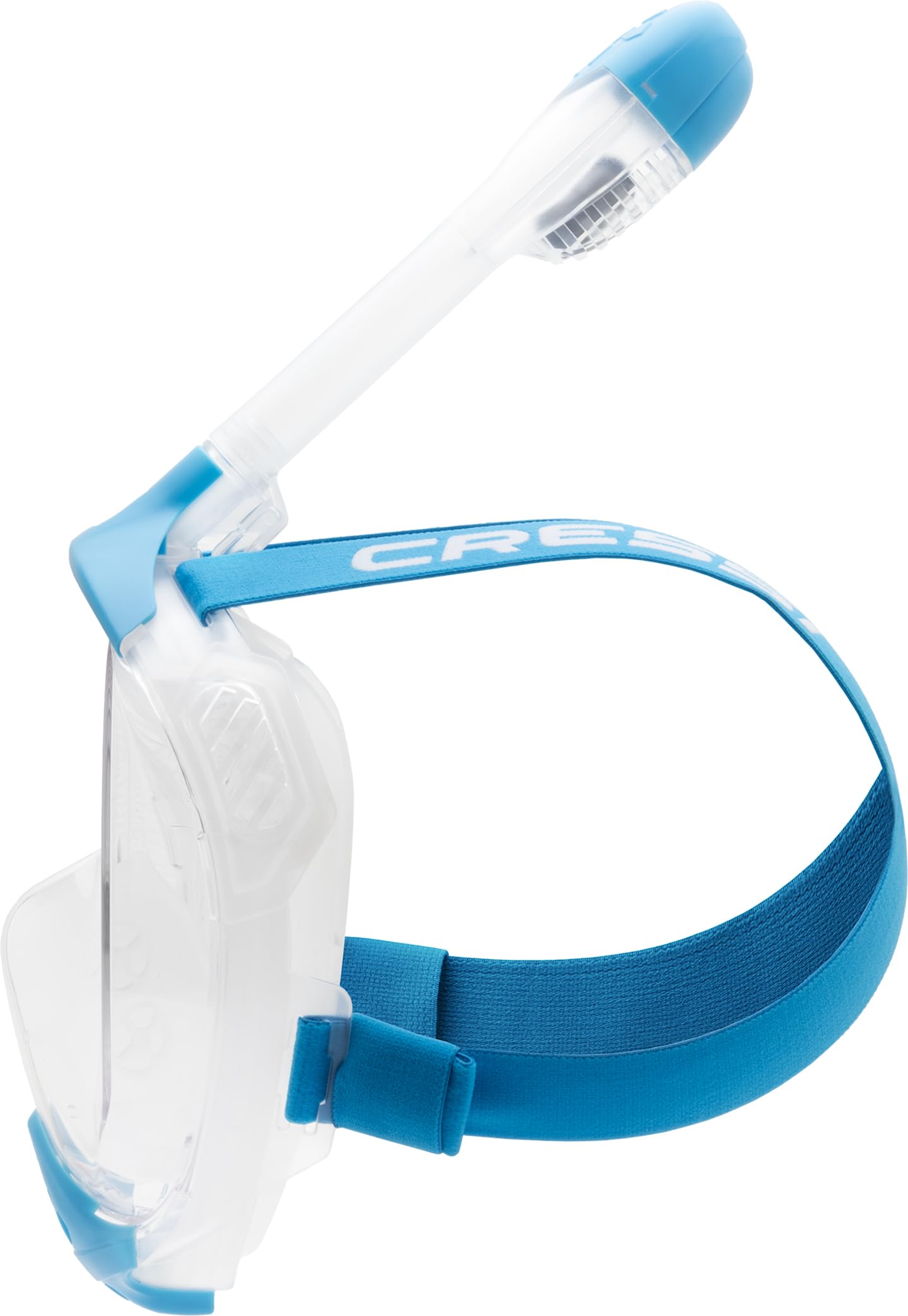 CRESSI Java Full Face Mask - Maschera Snorkeling Integrale Unisex, Lente Ultra Chiara Anti Fog, 100% Silicone, Snorkel Dry con Valvole Sicurezza