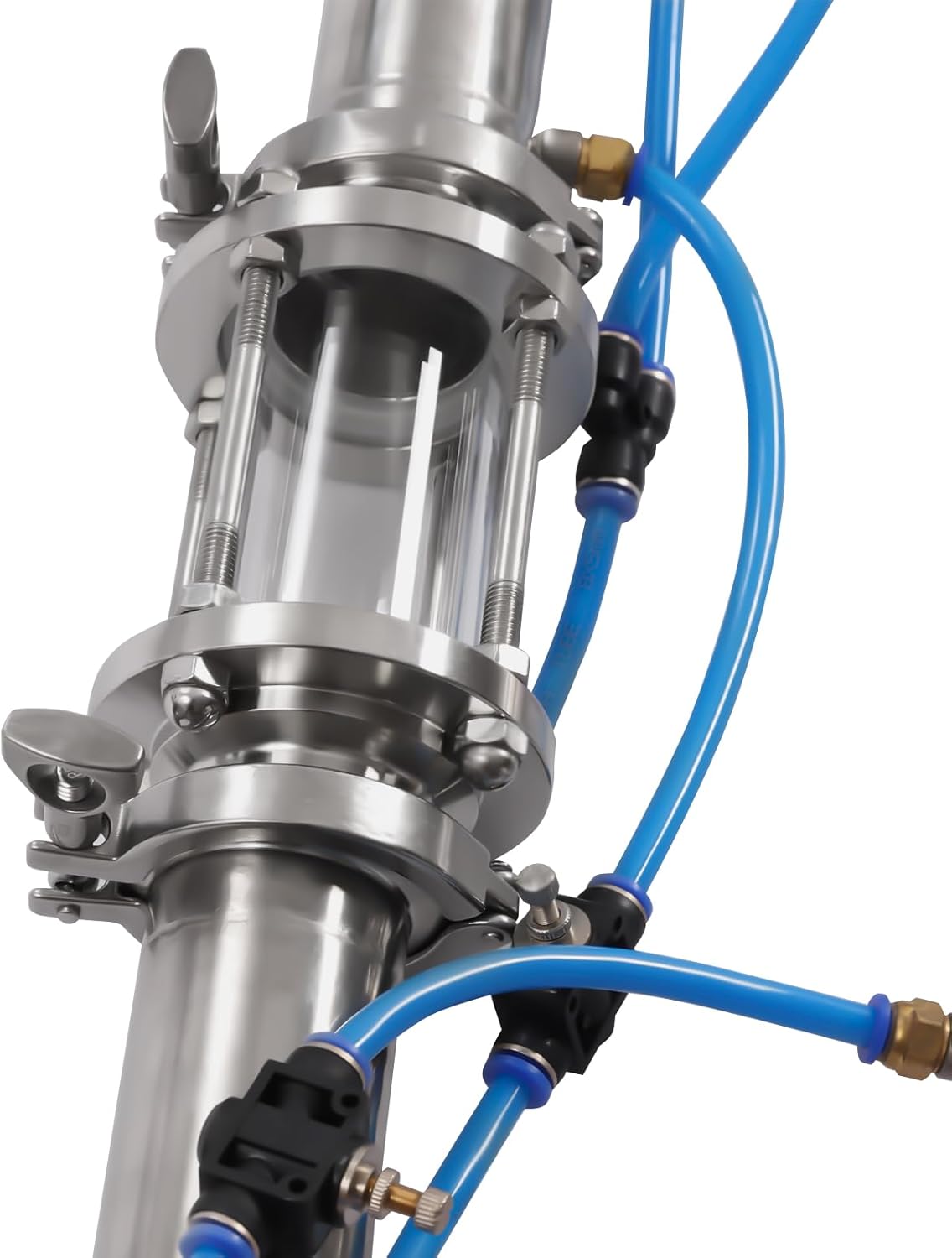 Moonshine Still, 2in Stainless Steel Tubular Distillation Tower with Sight Glass Distilling Equipment Brewing Bear Wine Making Tool