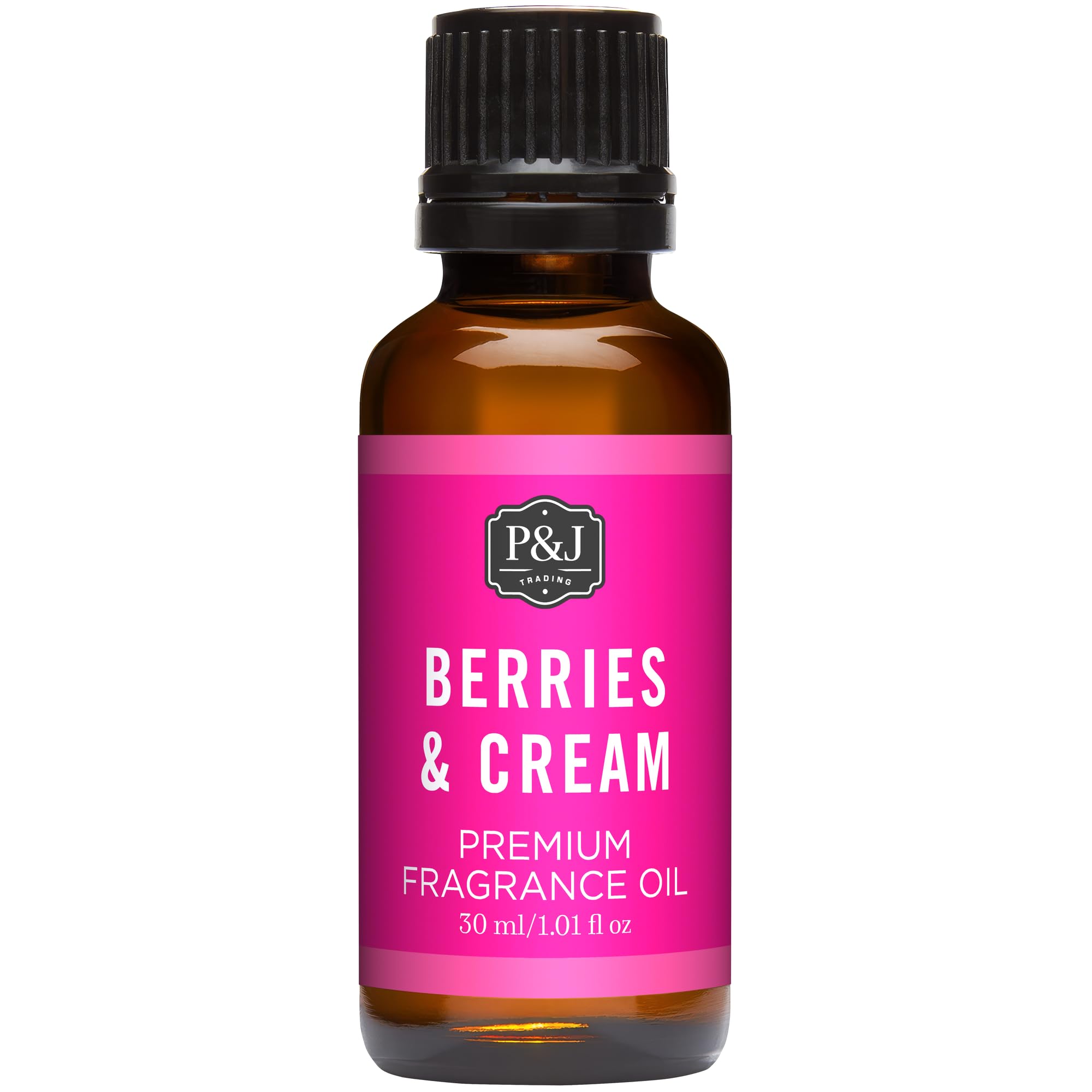 P&amp;J Trading Fragrance Oil | Berries &amp; Cream Oil 30ml - Candle Scents for Candle Making, Freshie Scents, Soap Making Supplies, Diffuser Oil Scents