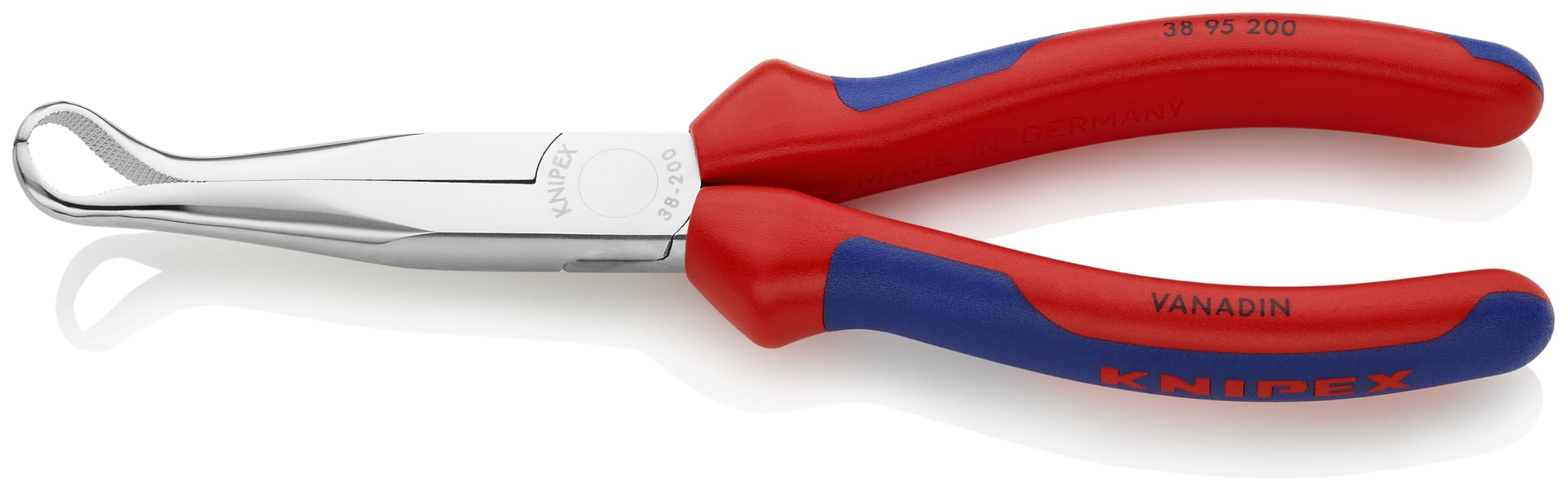 Alicates de punta larga KNIPEX 3895200 sin cortador, con garra de agarre, 8 cm