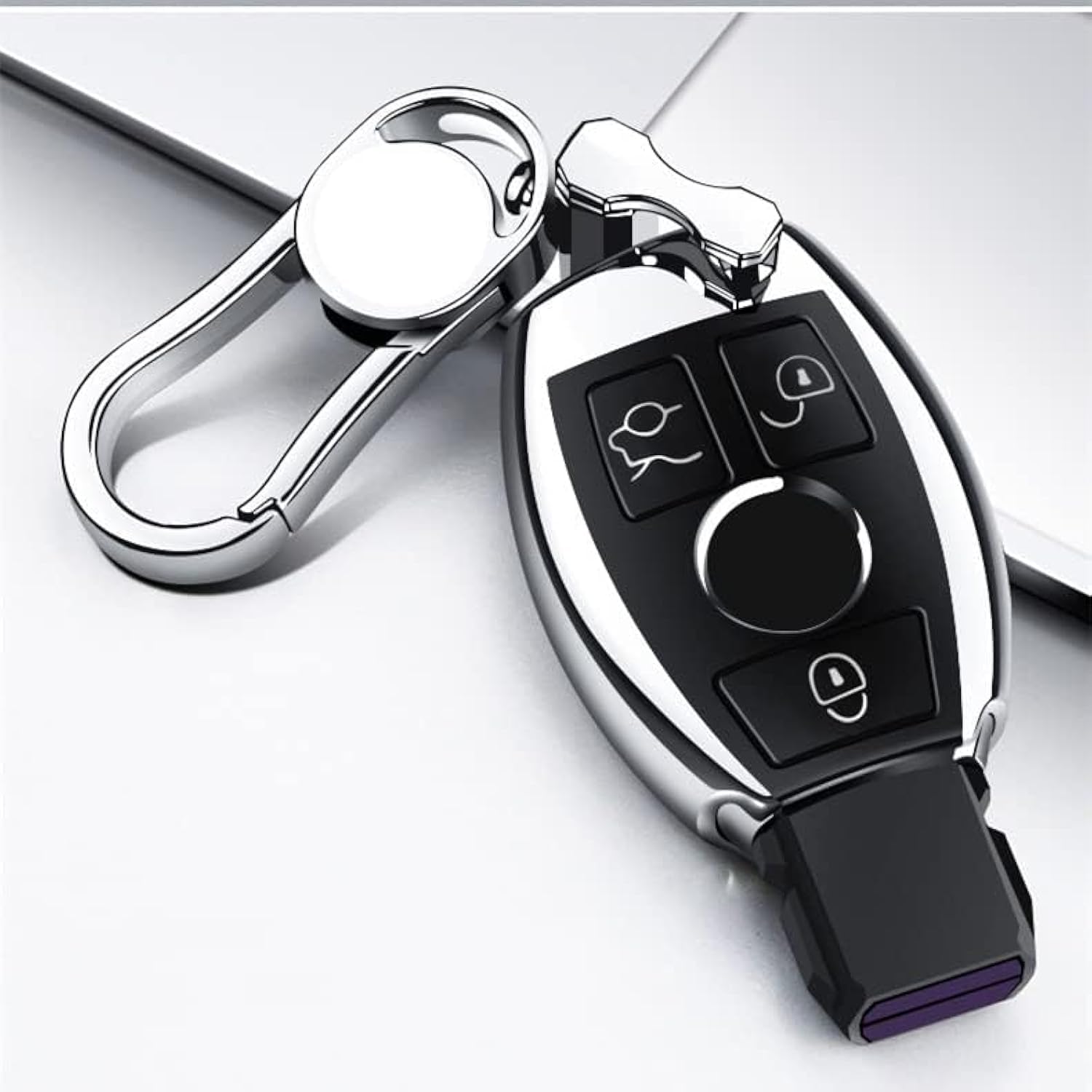 HAWAII for Mercedes Benz Key Fob Cover, Key Case for Mercedes Benz C E M S CLA CLS CLK GLC GLK G Class Premium Soft TPU Full Cover Protection Smart Remote Keyless Key Chain