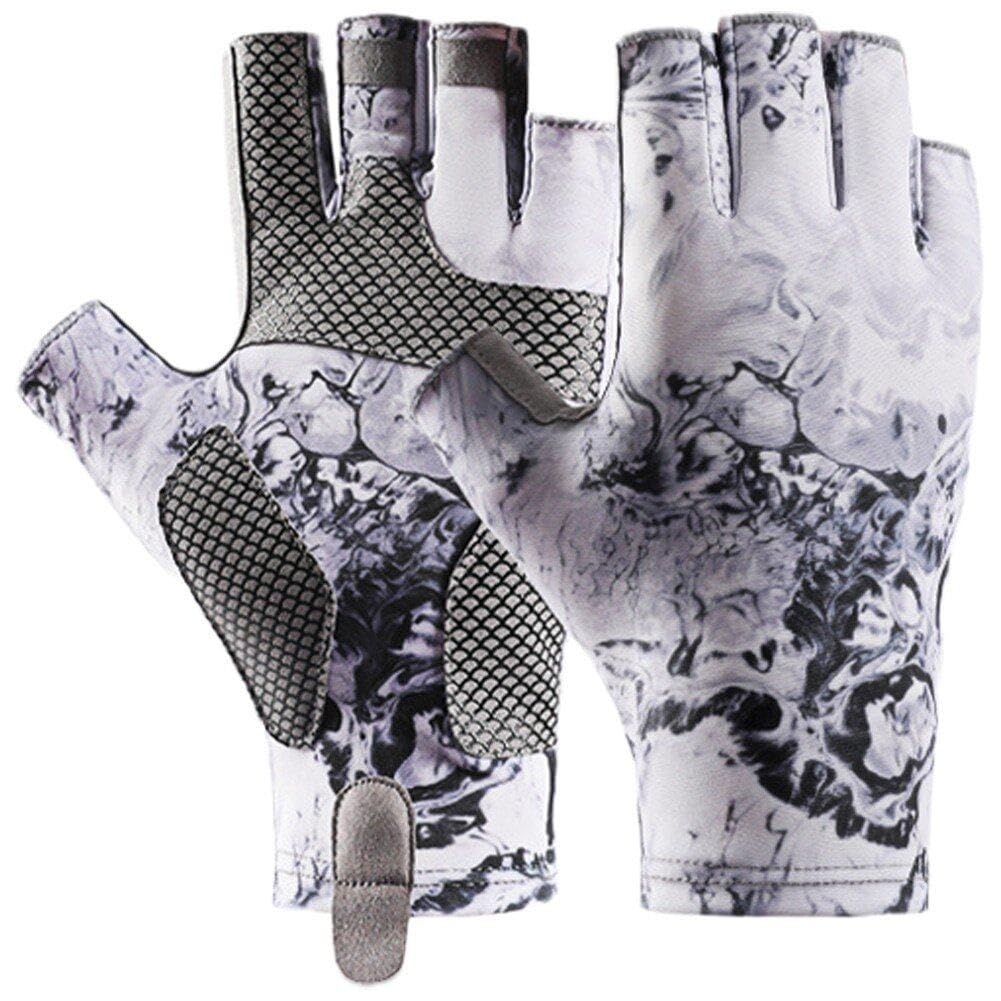 Muteitt Uv Protection Fingerless Fishing Gloves Upf 50+ Sun Protection Gloves for Men Women for Outdoor Kayaking Hiking Paddling Driving Canoeing Rowing