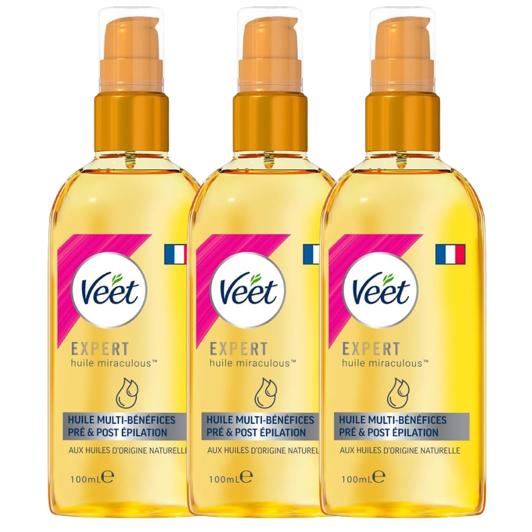 VEET Set di 3 oli miracolosi, olio pre & post depilazione, 100 ml
