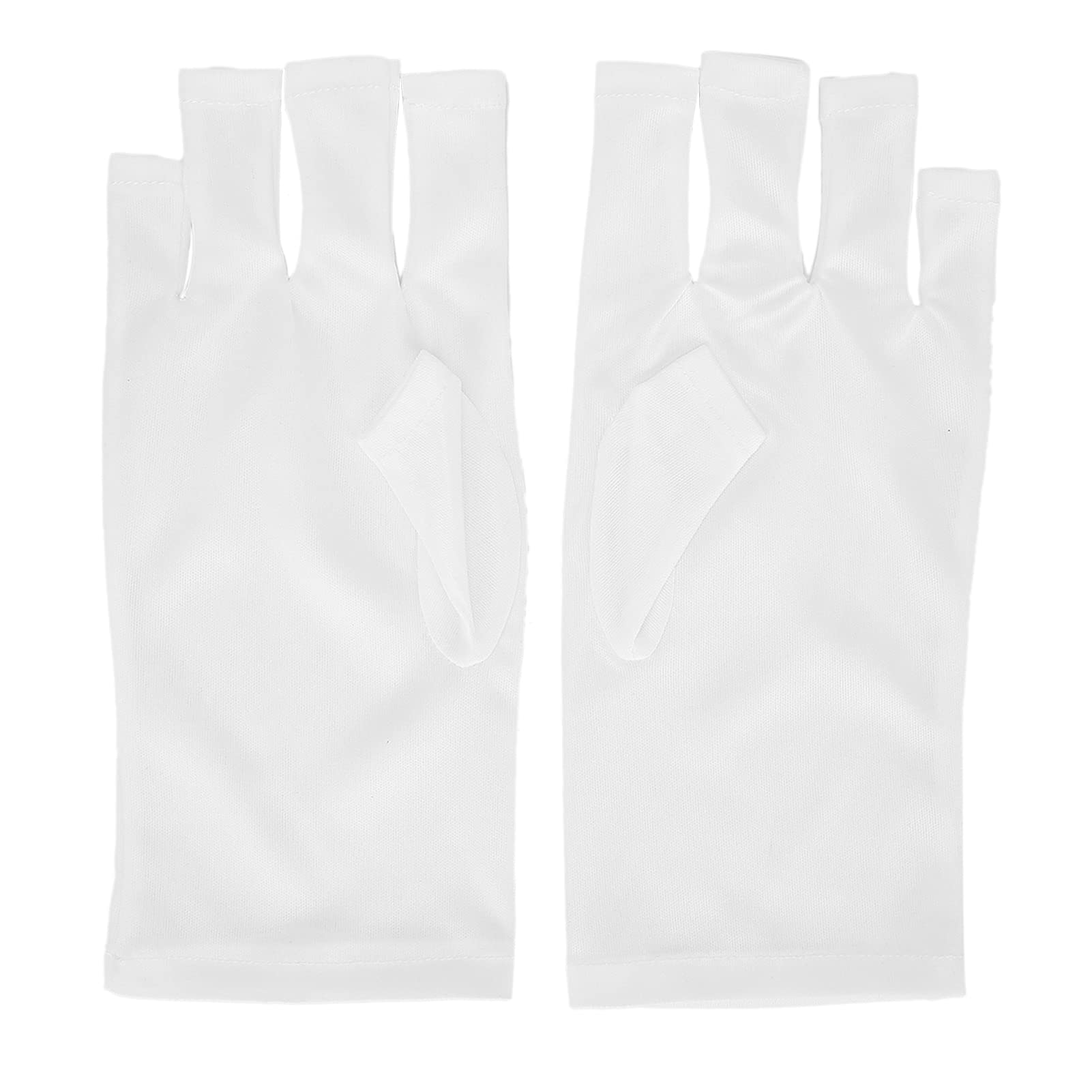 Fockety Przenośna Rękawiczka Ochrony UV, Skuteczna Ochrona Ręki Przed światłem UV, Pasuje do Większości Rąk, do Paznokci i zajęć na Zewnątrz, 1 Pary Rękawiczki (WHITE)