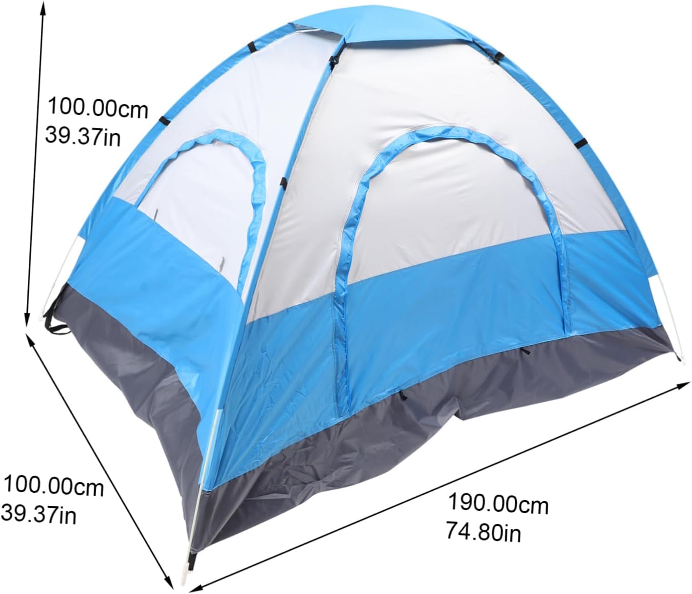 Yardwe 1set Person Portable Beach Tent Uv Wear-Resistant Design Quick Setup for Camping and Outdoor Activities Includes Carry Bag and Ground Stakes