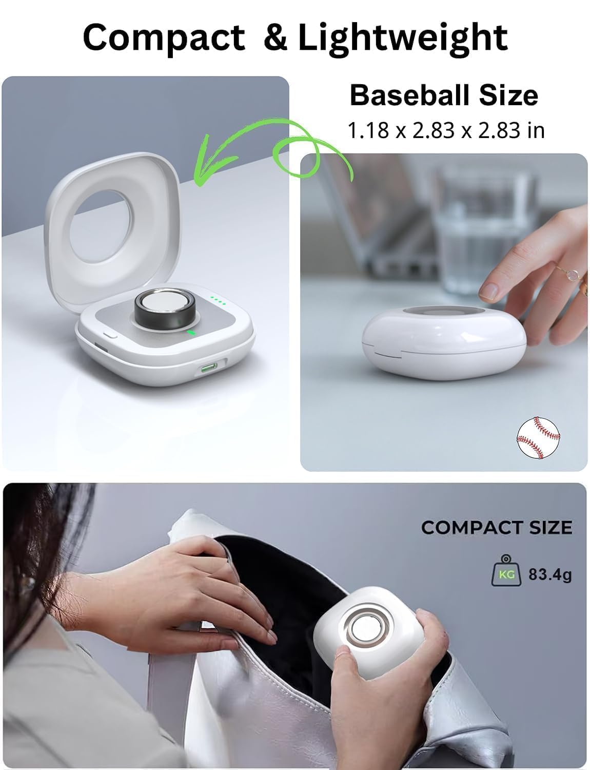 Amazon.co.jp: Oura Ring 4充電器用ワイヤレス充電ケース、2000mAh