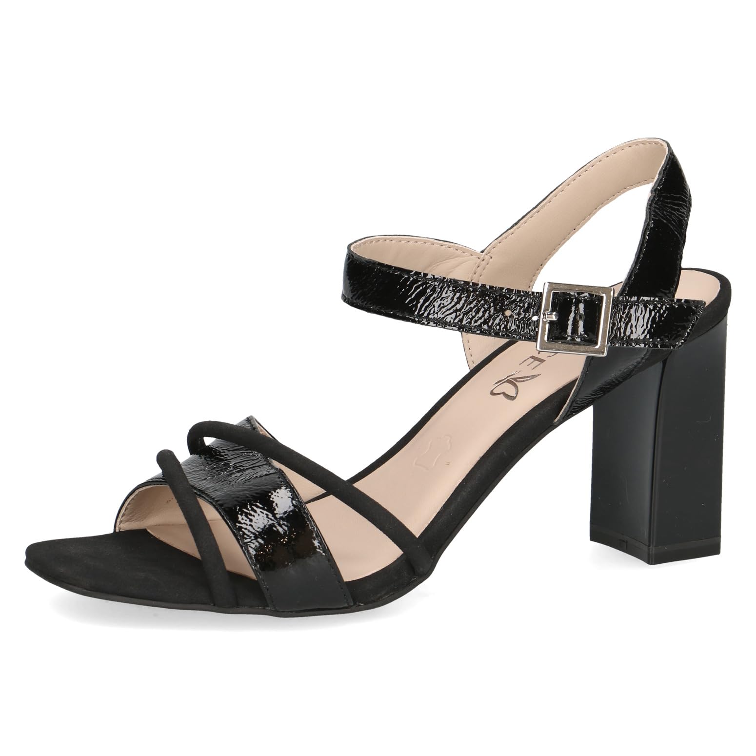 CAPRICE Women's heeled sandals Elegant Festive, Black (Black Comb), 6.5 UK