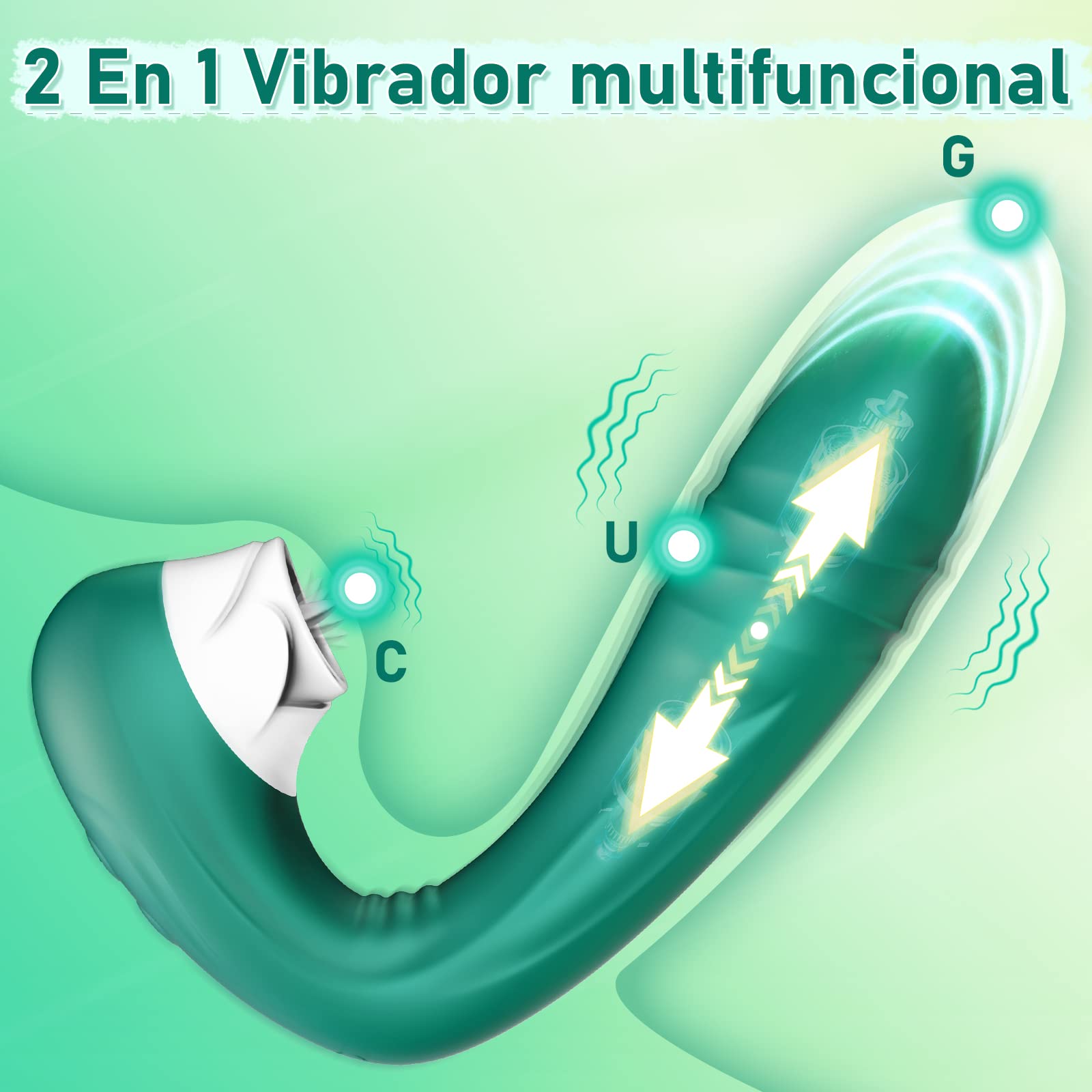 Vibratore per Punto G per Donne, Vibratore Dildo di Coppia con 10 Modalità di Spinta e Leccata, Vibratore Anale è Giocattoli Sessuali Ricaricabili con Stimolazione Clitoride, Silicone Vibratore