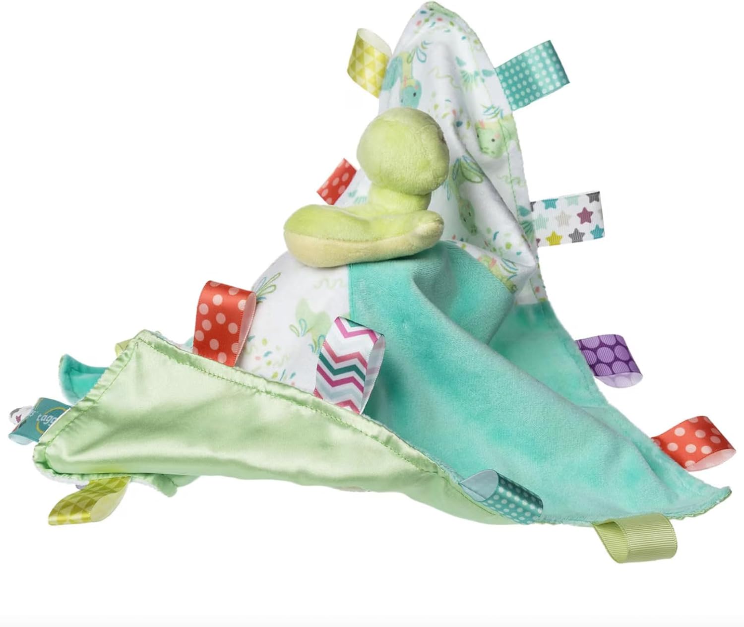 Taggies Lovey Stuffed Animal Security Blanket Plush Soft Snuggle Toy with Sensory Tags, 13 x 13-Inches, Sniggles Snake