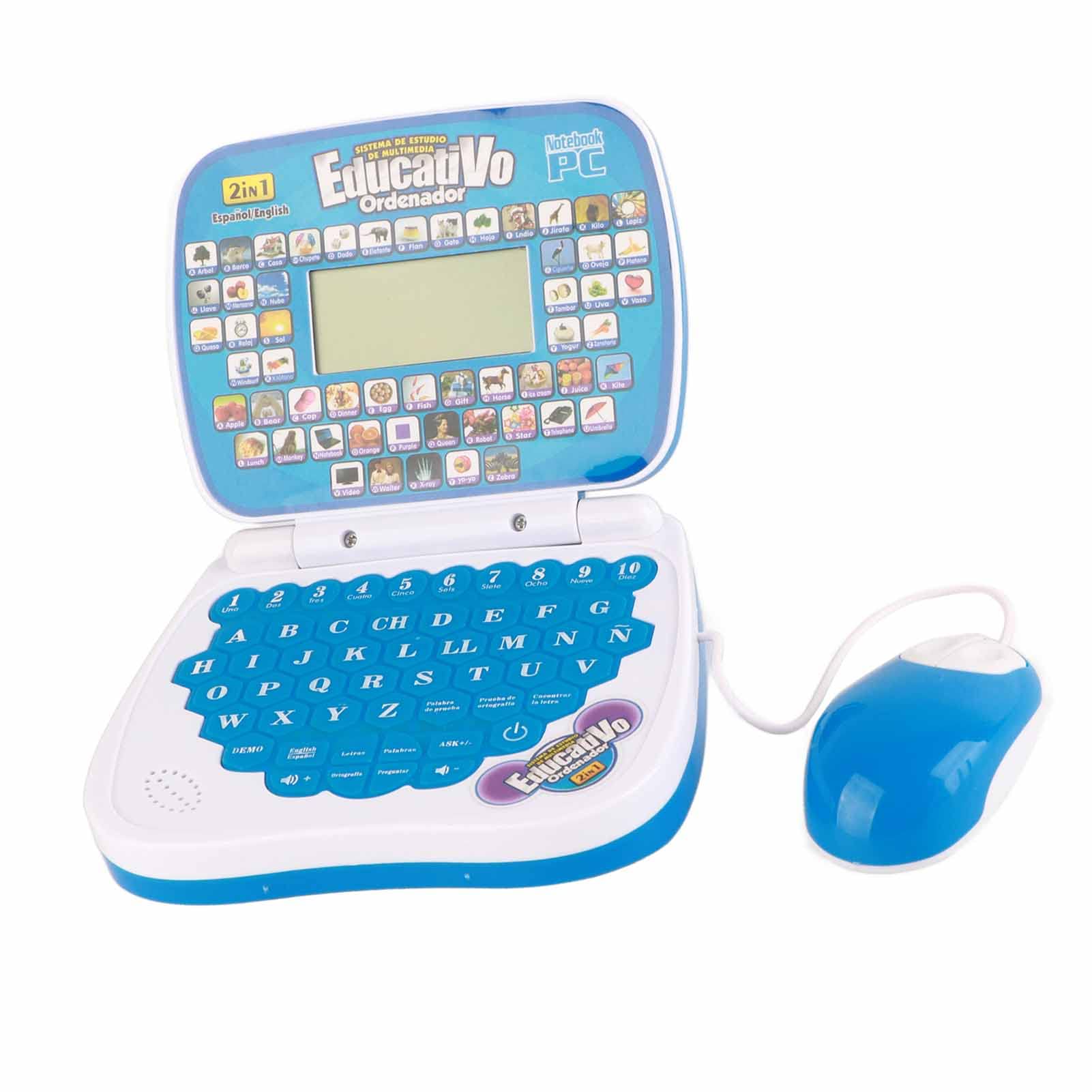Mini Ordinateur Portable Simulé Jouet D'Apprentissage Précoce, Avec Affichage LED Jeux Éducatifs, Lecteur De Musique Multifonctionnel, Nécessite 3 Piles AA Pour Enfants