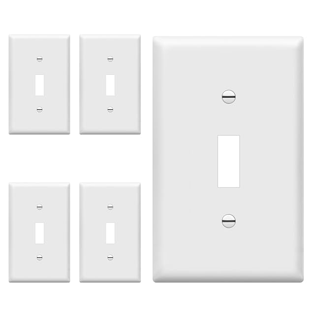 ENERLITES Light Switch Cover Plate Toggle Wall Plate Cover Size 1-Gang 4 50 x 2 76 Unbreakable Polycarbonate