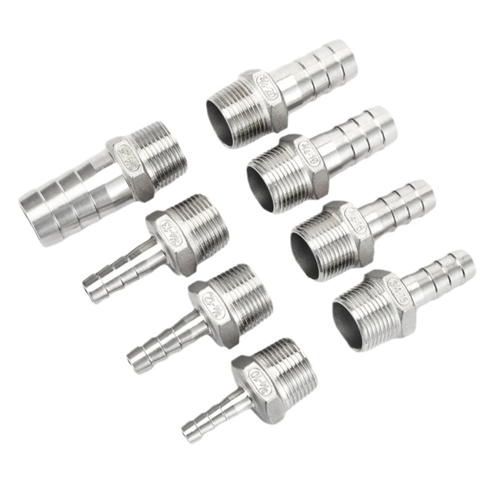 Connecteur cannelé for tuyau 1/8" 1/4" 3/8" 1/2" BSP(25mm,1")