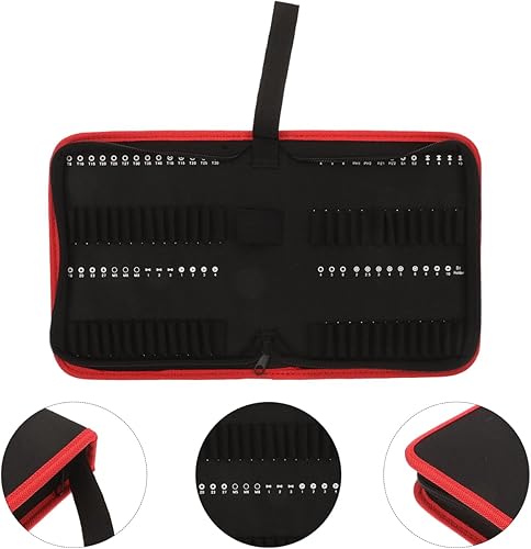 Miniatura 5 de Housoutil Estuche de herramientas de tela de mano para el conductor de transporte con cremallera broca Oxford brocas de almacenamiento negras bolsa