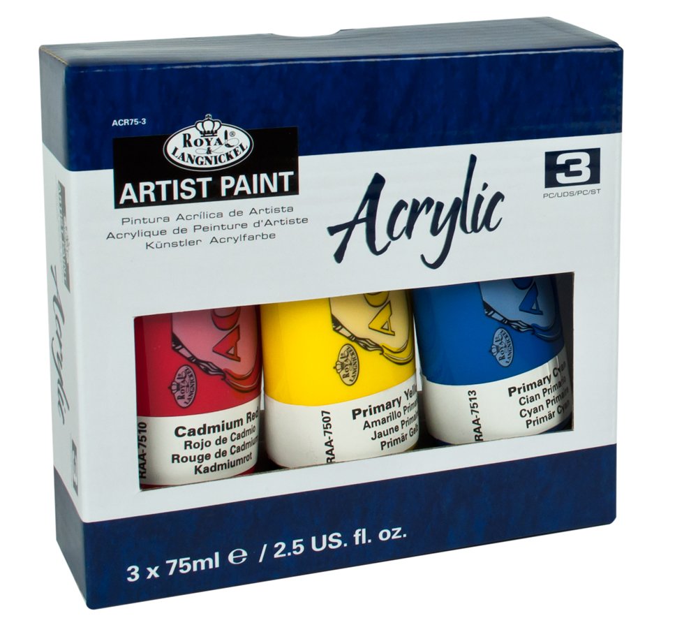 Royal & Langnickel Artist Tube Paint, 75ml, 3-Pack
