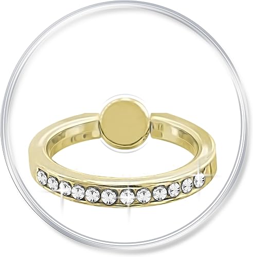 TACOMEGE Soporte de teléfono transparente para iPhone, Samsung Galaxy, soporte de anillo de dedo para teléfonos inteligentes y tabletas (redondo,