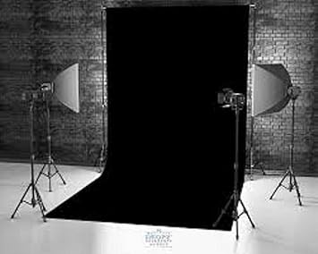 PRIYAM 8 x12 FT chromakey Muslin Black LEKERA Backdrop Photo Light Studio Photography Background