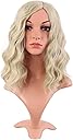 MapofBeauty 14 Inch/35 cm Bob Wavy Short Curly Body Wave Cosplay Anime Synthetic Hair Party Wig (Blonde)