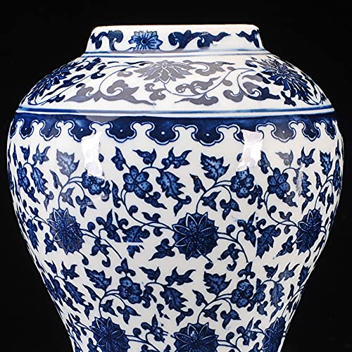 Jdzjybqx XUANYUANVASE Chinese Decorative Ceramic Ginger Jar Traditional Blue And White Porcelain Temple Jar thumb #3