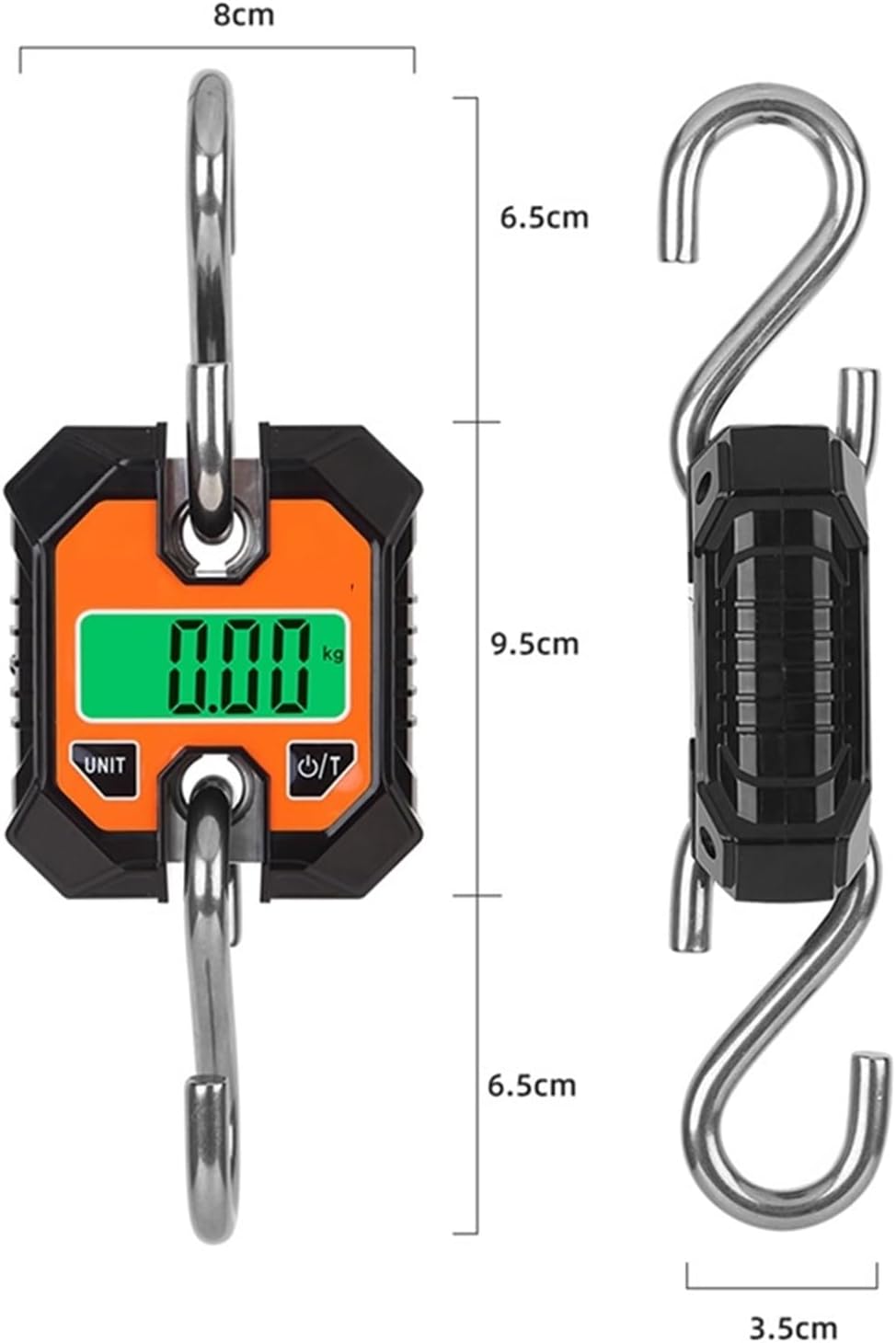 Portable Digital Crane Scale Crane Scale 100kg/50g Weighing LCD Digital Industrial Electronic Hanging Scale Heavy Duty Stainless Steel Hook Scales