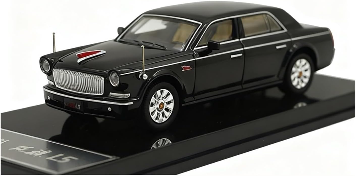 Model Toy Car 1:64 for Red Flag L5 Courtesy Car Metal Collectible Model Cars Static Display of Commemorative Gifts(Black)