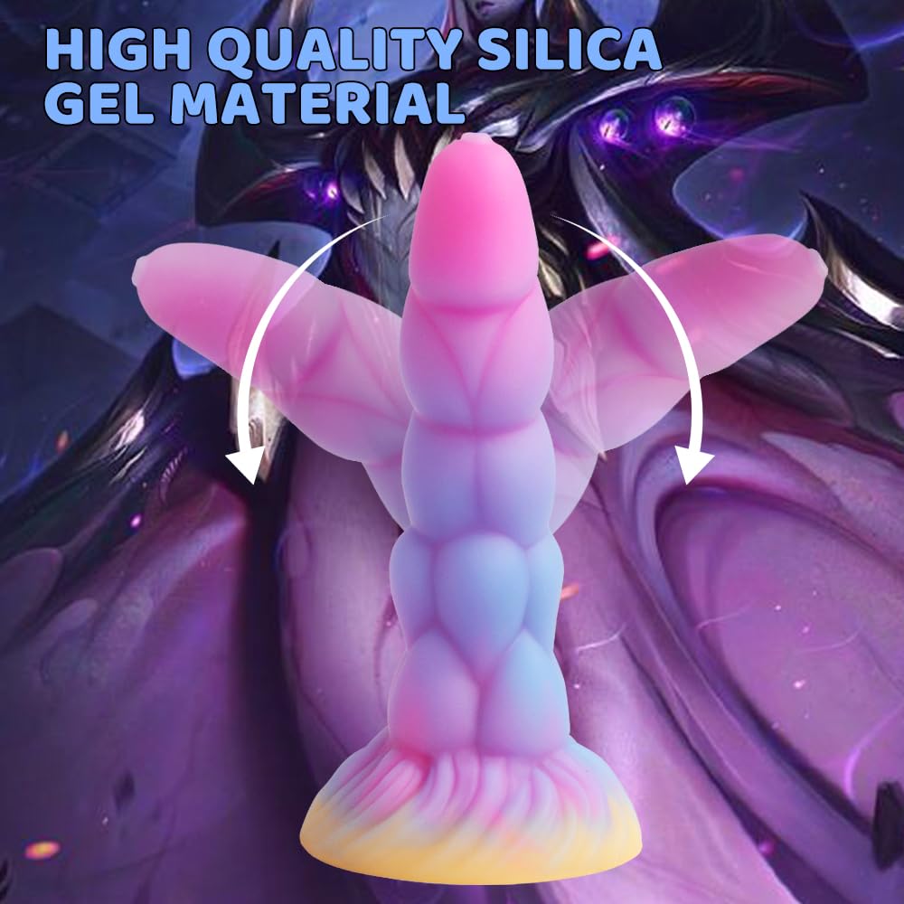 Fantasy Tentáculos Realistische Monster Dildo, 8.14in Big Huge Thick Thick Anal Dildo con Potente Ventosa, Soft Anal Plug Prostata Massager, Adult Sex Toys Giant G Spot Play Dildo para Mujeres