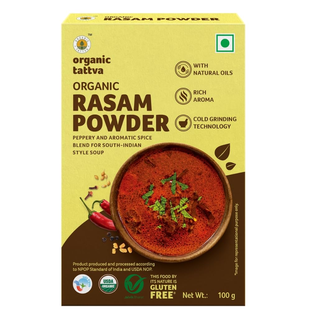 Organic Tattva, Organic Rasam Powder - 100 Gram | Authentic South Indian Flavor | Pesticide and Chemical Free | With Natural Oils | Rich Aroma | Naturally Gluten Free (B09MJ9YZ6D) Amazon Price History, Amazon Price Tracker
