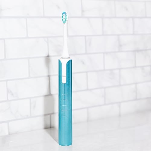 Miniatura 5 de Soniclean Lux Sonic - Cepillo de dientes para adultos, 6 cabezales de cepillo de dientes, recargable, automático, recambios, aguamarina