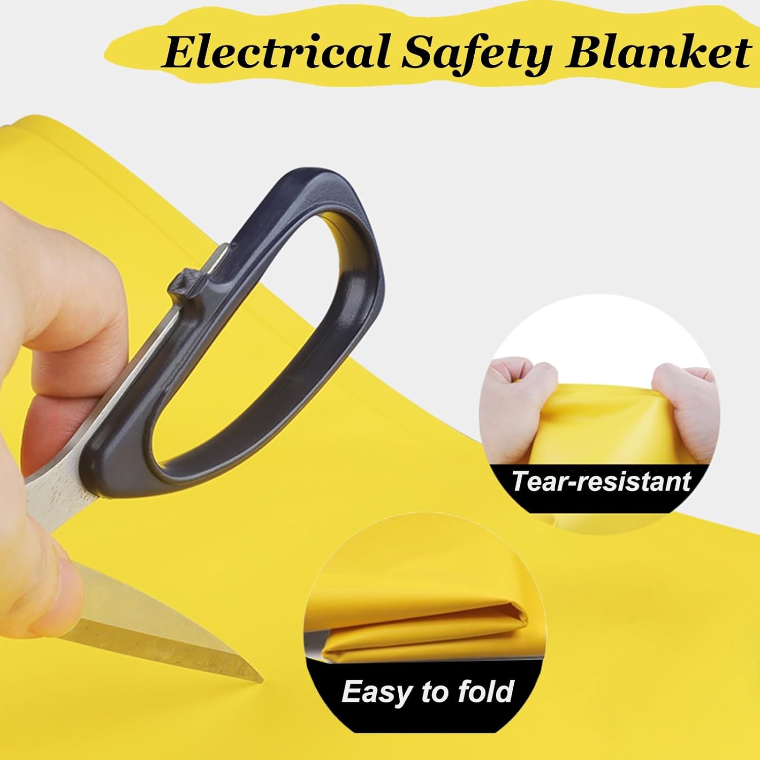 High Voltage Electrical Insulation Blanket, 400v 10kV Flexible Dielectric Mat EVA Resin for HV Line Maintenance/Parcel Damaged Wiring, Shock Safety Shielding Pad(10000v-31.5x39.4"/80x100cm)