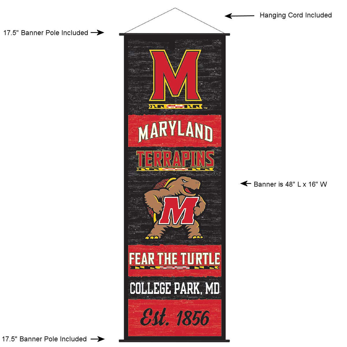 Maryland Terrapins - Cartel de pancarta y pergamino