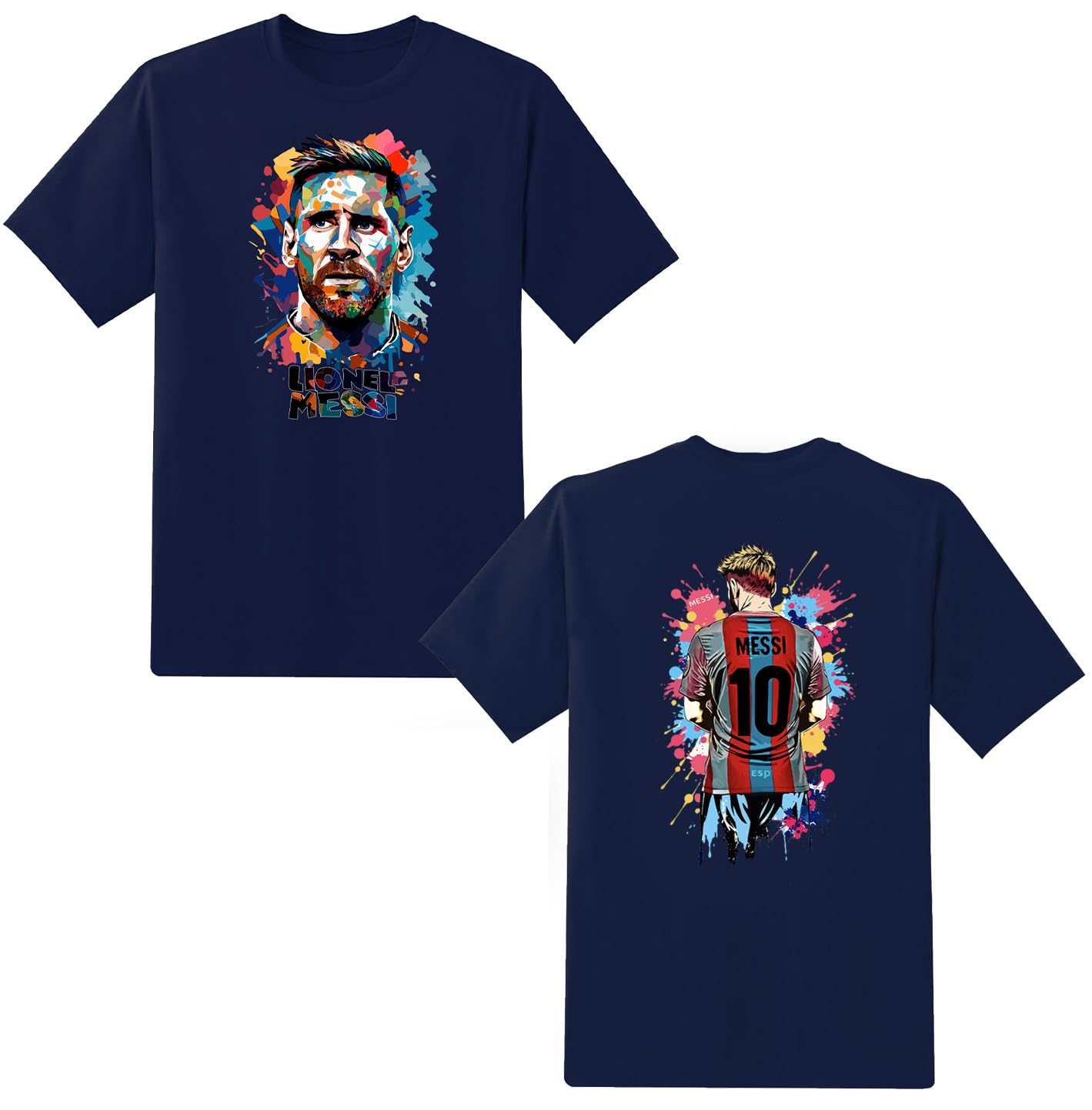 Kids Messi T-Shirt Messi Lovers Tees Goat Football Tshirt #10 Jersey Argentina (UK, Age, 5 Years, 6 Years, Regular, Navy)