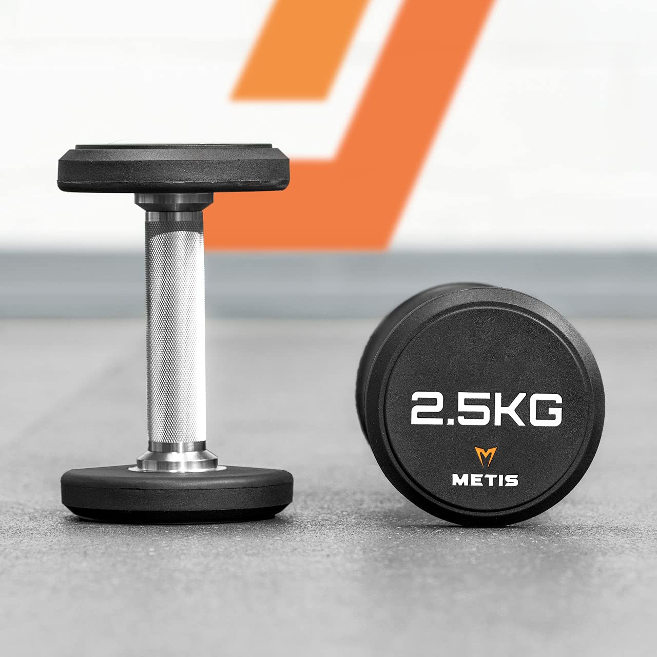METIS Pro Urethane Gym Dumbbells - Pair of Dumbbells Ranging from 5 5lbs - 110lbs Hand Weights Sets