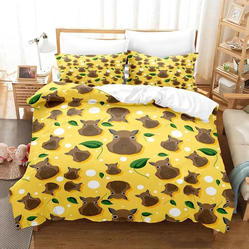 Cadeau homme et décoration de mariage : la parure de lit 240x260 animal vert