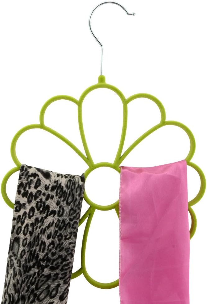 Home-Cube Velvet Scarf Shawl Wraps Storage Organizer Holder 12 Hole Haijb Hanger Hook Cap，Green