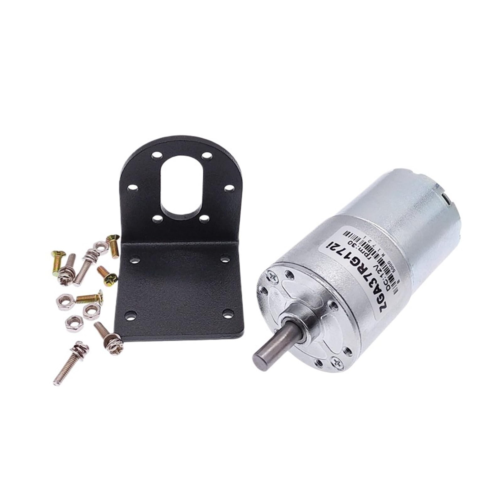 HYRBNSDLK DC Motor GA37RG with Holder High Torque Electric Gear 12V 24V Mounting Bracket(15RPM-24V)
