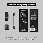 Suivi d'activité WHOOP 5.0/MG - Abonnement de 12 mois - Dispositif portable santé et fitness – Suivi d'activité et de sommeil 24/7, coaching personnalisé, informations sur le cycle menstruel – Autonomie de batterie de 14+ jours