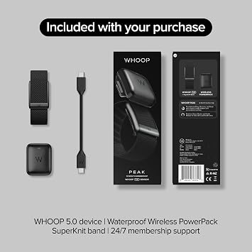 WHOOP 5.0/MG Activity Tracker - 12 Month Membership - Health and Fitness Wearable 24/7 Activity and Sleep Tracker, Personalized Coaching, Menstrual Cycle Insights 14+ Days Battery Life