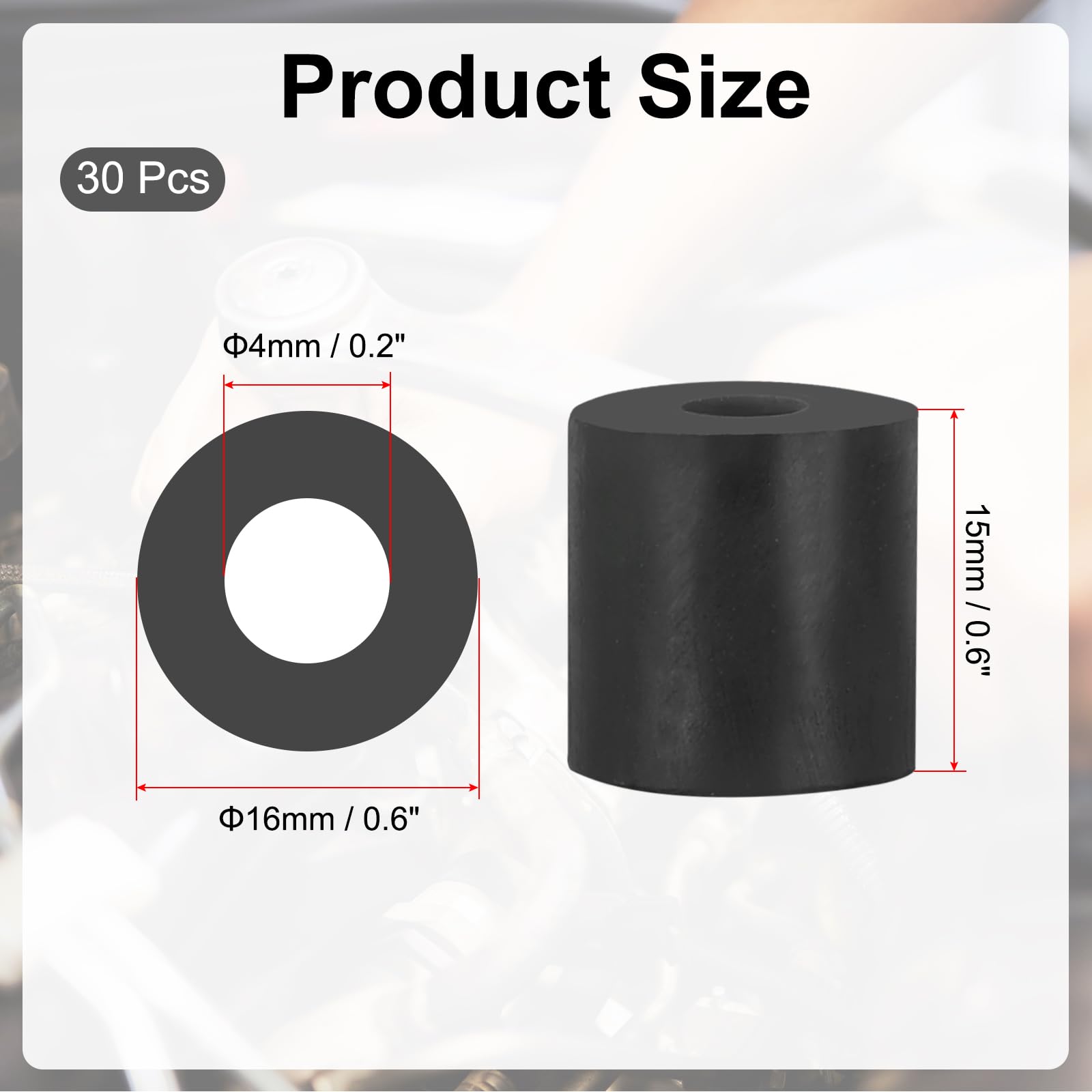 PATIKIL Multi Purpose Rubber Spacer - Image 2