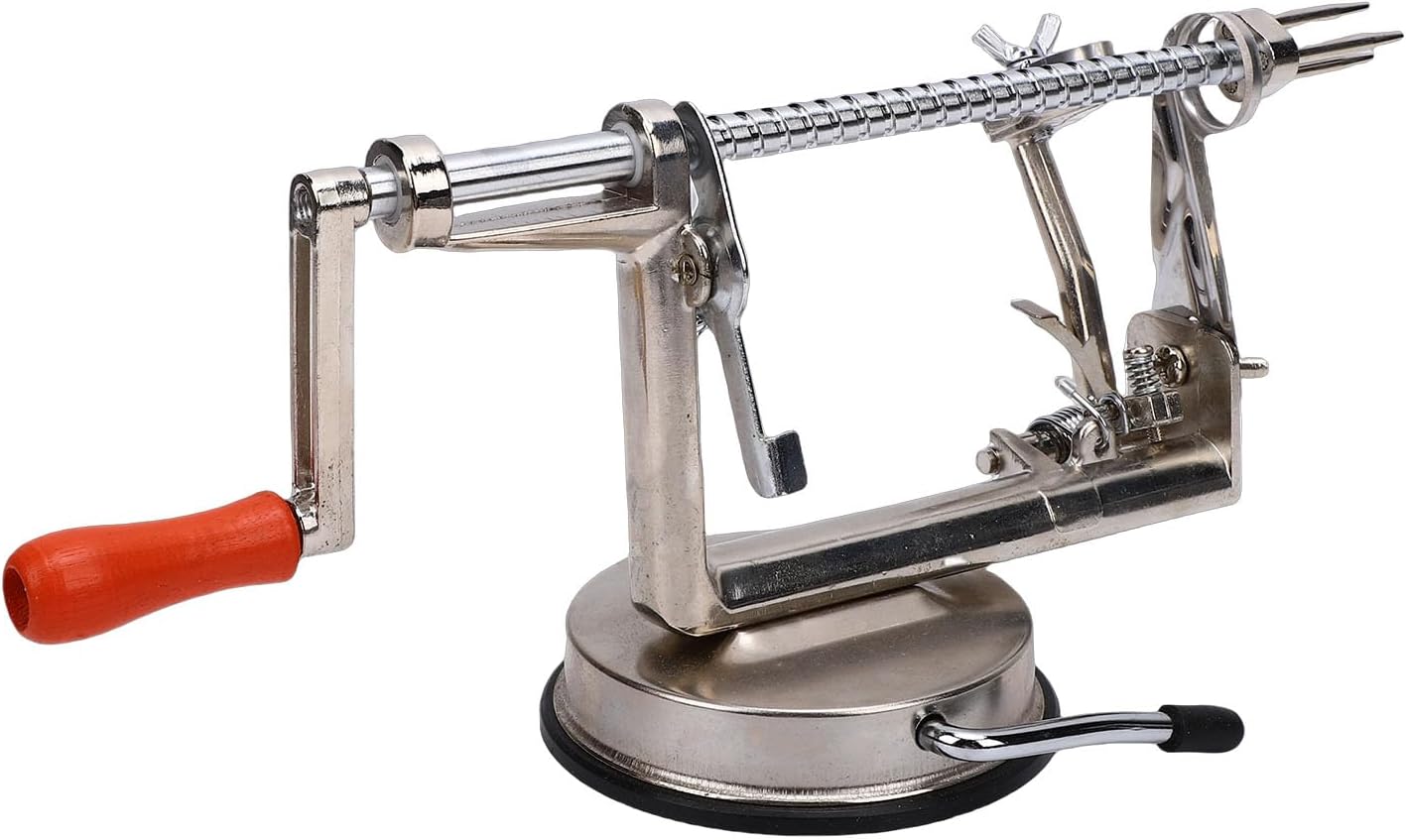Asixxsix Apples Peeler Corer, Stainless Steel Heavy Duty Apples Pealer Slicer, Peeling Tool with Powerful Countertop Suction, Hand Crank for Fruits, Apples, Potatoes or Veggies