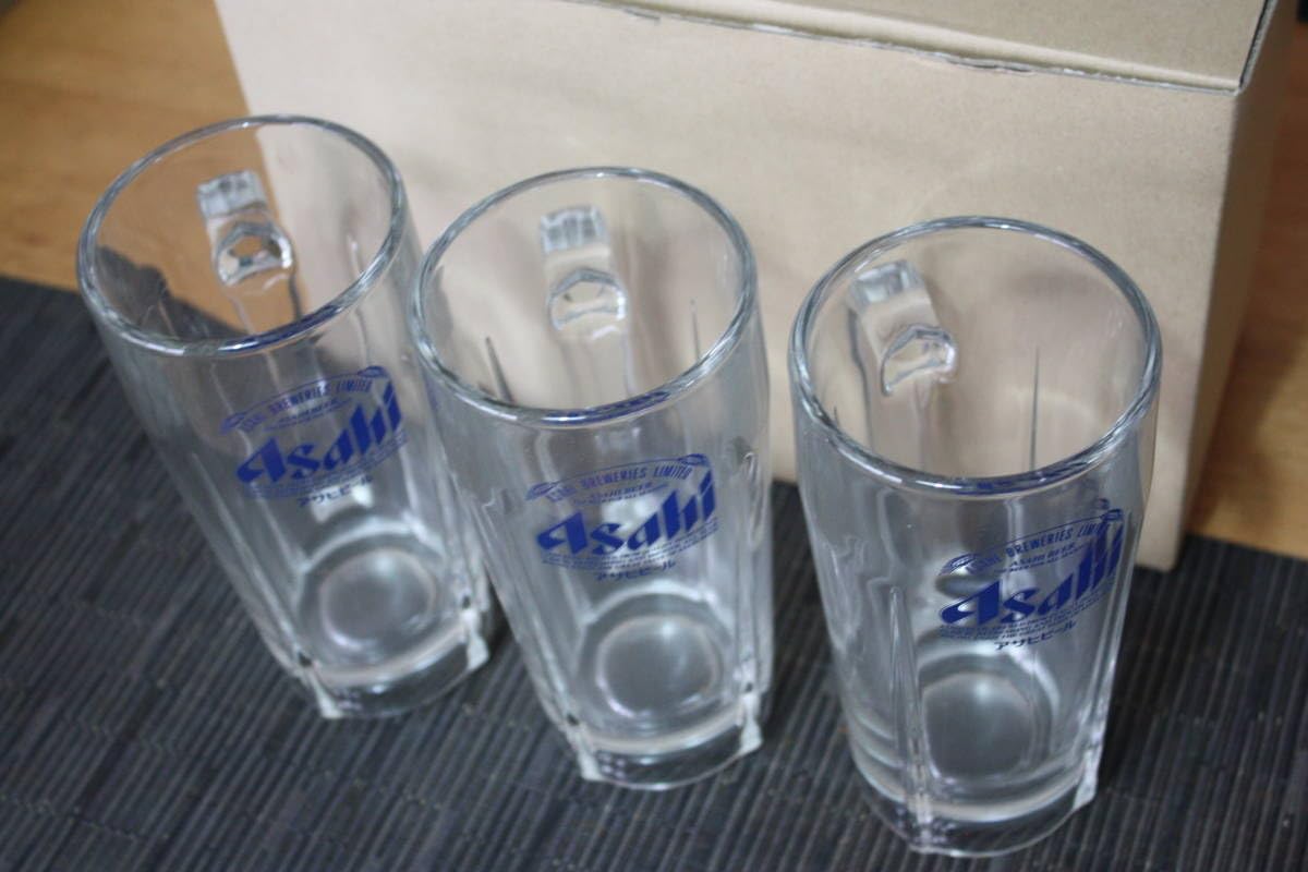 Amazon.co.jp: アサヒ ジョッキ 435ml 3個セット 青ラベル : ホーム 