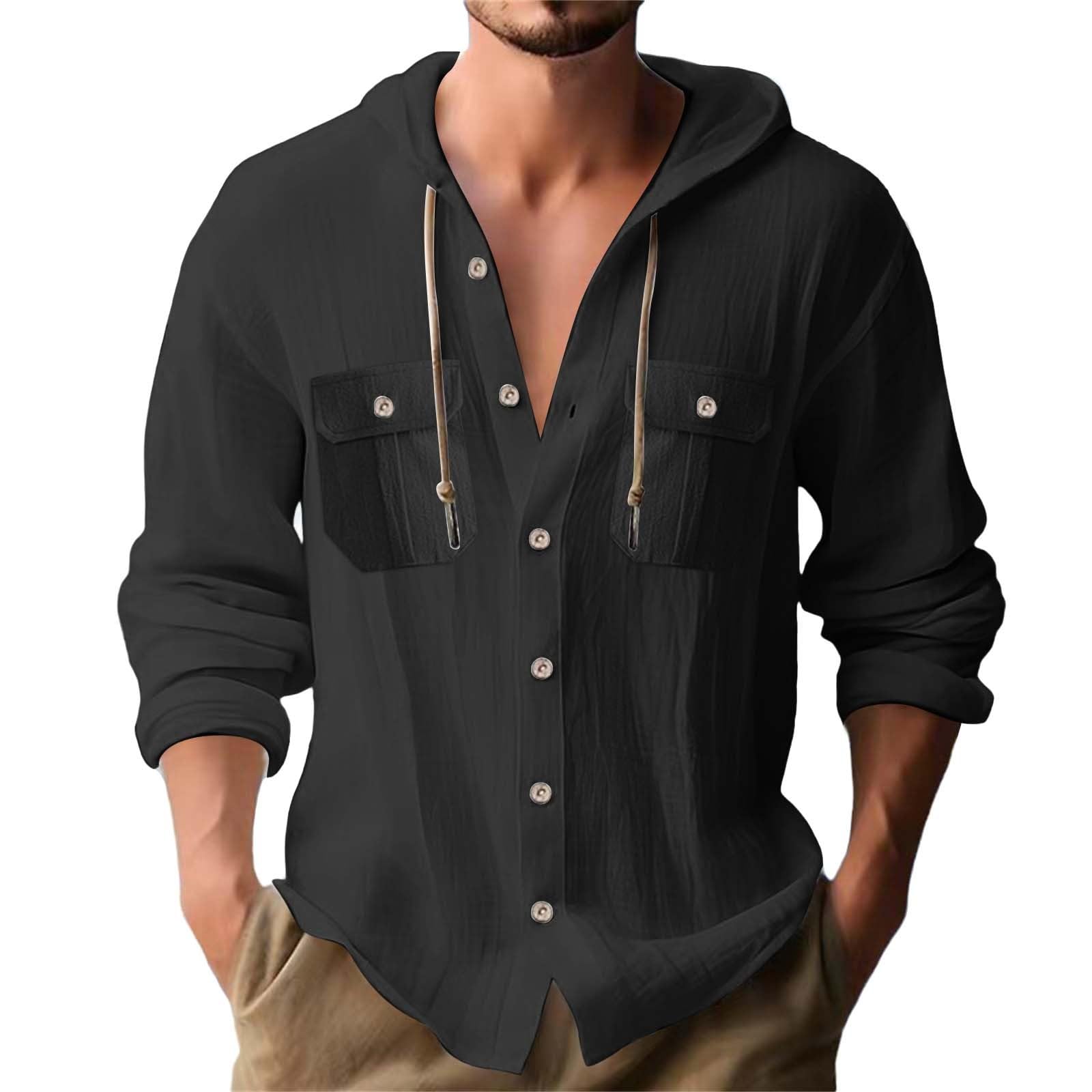 Generic Camisa vaquera de vestir para hombre, formal, regalo 2025, camisas a cuadros, camisas casuales para hombre, camisas sueltas, todas las chaquetas, camisas para hombre, camisas de manga corta